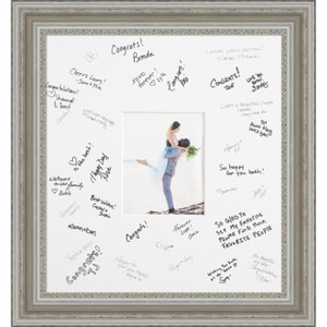 Parlor Signature Mat Picture Frame – Guest Book Alternative for Weddings, Graduations, or Retirement – Autograph Photo Mat for Signature Board - 1 of 4