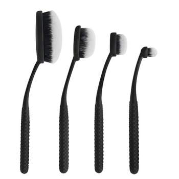 MODA Brush Pro Face Perfecting 4pc Makeup Brush Kit, Includes Foundation, Contour, and Concealer Makeup Brushes