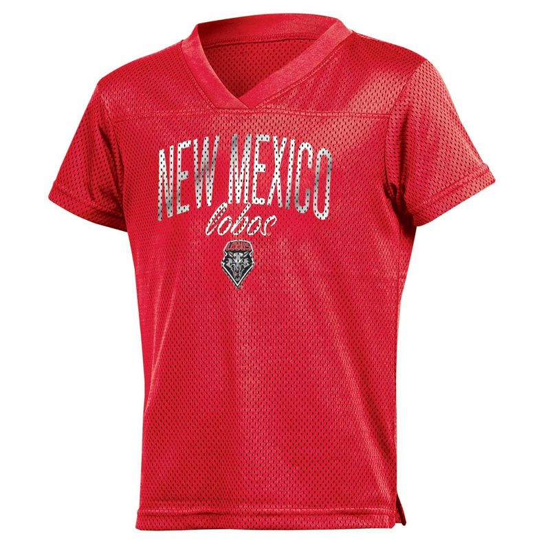 NCAA New Mexico Lobos Girls&#39; Mesh T-Shirt Jersey, 1 of 4