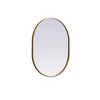 Elegant Lighting Metal Frame Oval Mirror 24x30 - 3 of 4