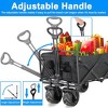 Musment Collapsible Foldable Wagon Cart, 350lbs Large Capacity Folding Wagon Cart with All-Terrain Wheels,Utility with Brakes for Grocery, Garden - 4 of 4
