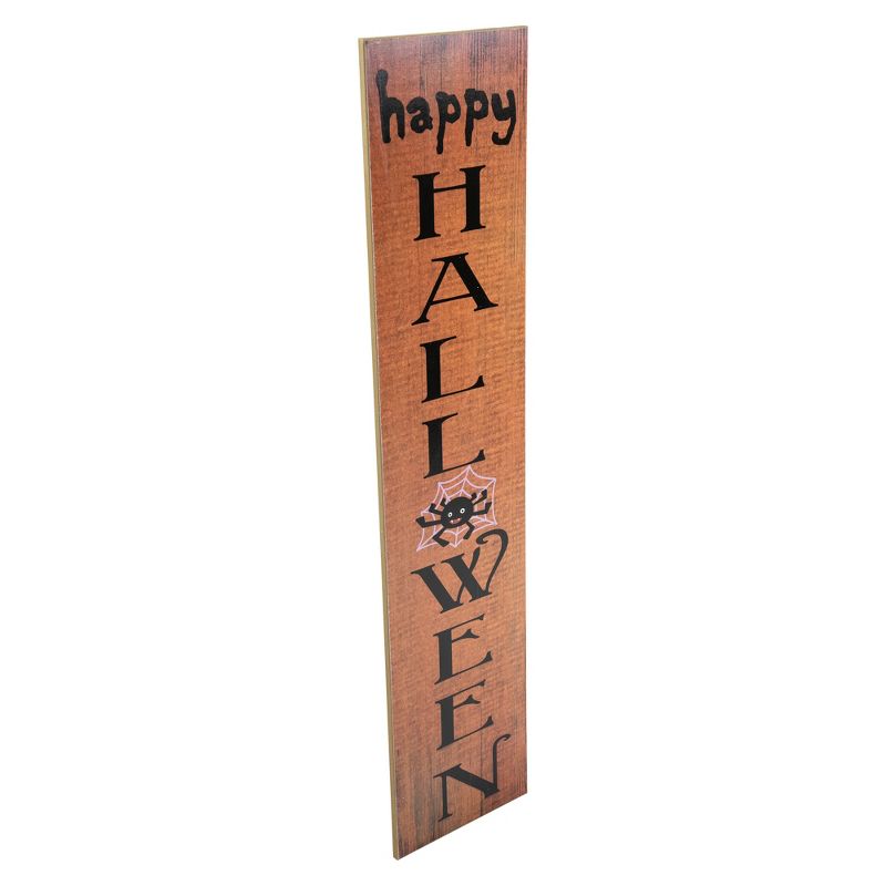 Northlight 36" Orange Happy Halloween with Spider Wooden Porch Board Sign Decoration, 3 of 5