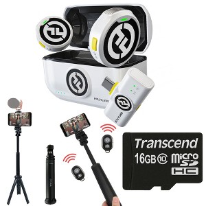 Hollyland LARK M2 DUO Wireless Microphone System with USB-C Connector (Ivory White) with Content Creation Bundle - 1 of 4