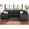 Belffin Chenille 7-Seater U-Shaped Sleeper Sectional - Modular Couch with Pull-Out Bed & All-Module Storage - 3 of 4