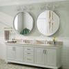 Apmir Round High Quality Aluminum Alloy Framed French Cleat Mounted Wall Decor Bathroom Vanity Mirror in matte black with 5-Year Warranty - 2 of 4