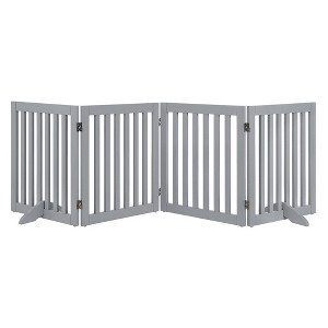 unipaws Classic Indoor Dog Gate Wooden Pet Safety Gate - 1 of 4