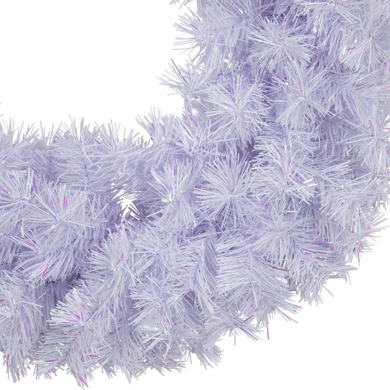 Northlight Icy White Iridescent Spruce Artificial Christmas Wreath, 24-Inch, Unlit, 5 of 9