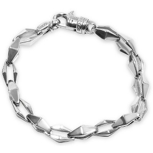 Pompeii3 Men's 39 Gram Solid Silver Bracelet 8.5" - Size Large - 1 of 4