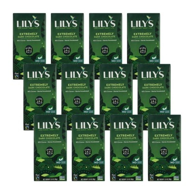 Lily's Sweets Extremely Dark Chocolate Bar 85% Cocoa - Case of 12/2.8 oz
