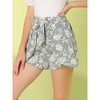 Allegra K Women's Summer Beach Casual Elastic Waist Floral Shorts - 2 of 4