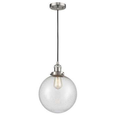 Beacon - 1 Light Cord Hung Mini Pendant In Industrial Style-13 Inches Tall and 10 Inches Wide