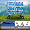 SKRAN Collapsible Wagon Cart Foldable,Wagons Carts Foldable with Wheels with Drink Holders,for Shopping,Garden,Apartment,Camping,Outdoor - 4 of 4