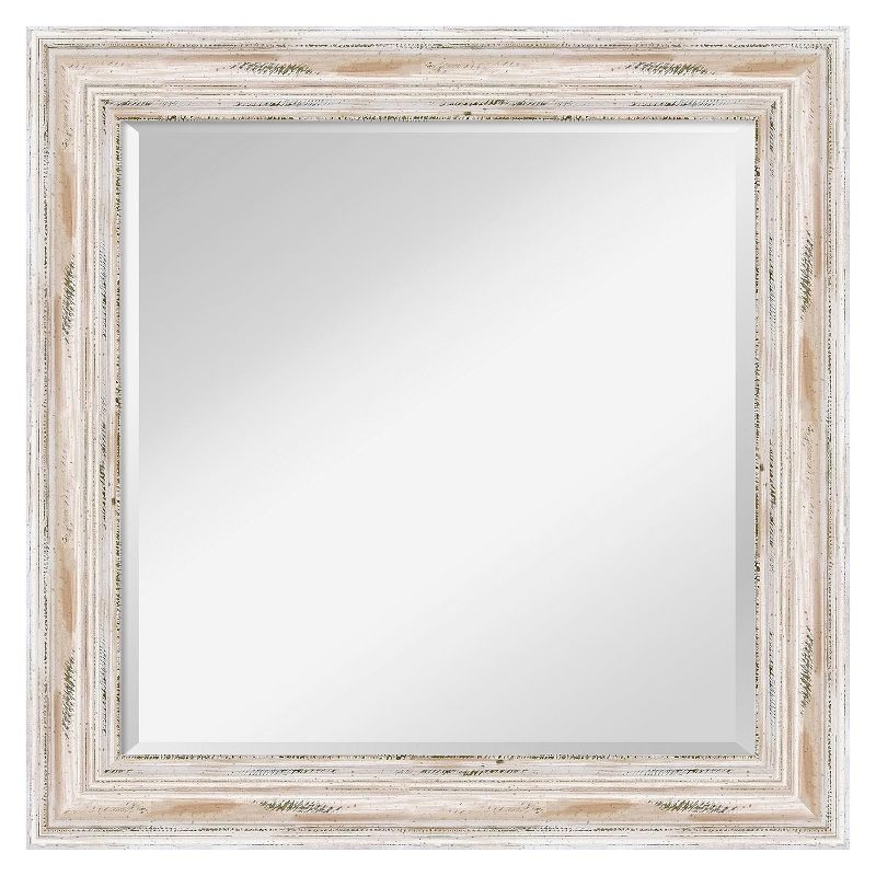 Alexandria White Wash Framed Wall Mirror - Amanti Art, 1 of 13