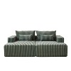 TiramisuBest 87" No-Assembly Oversized Sectional Chaise, Plush Reclining Sofa Bed for Indoor Living Room & Bedroom-Army Green - 4 of 4