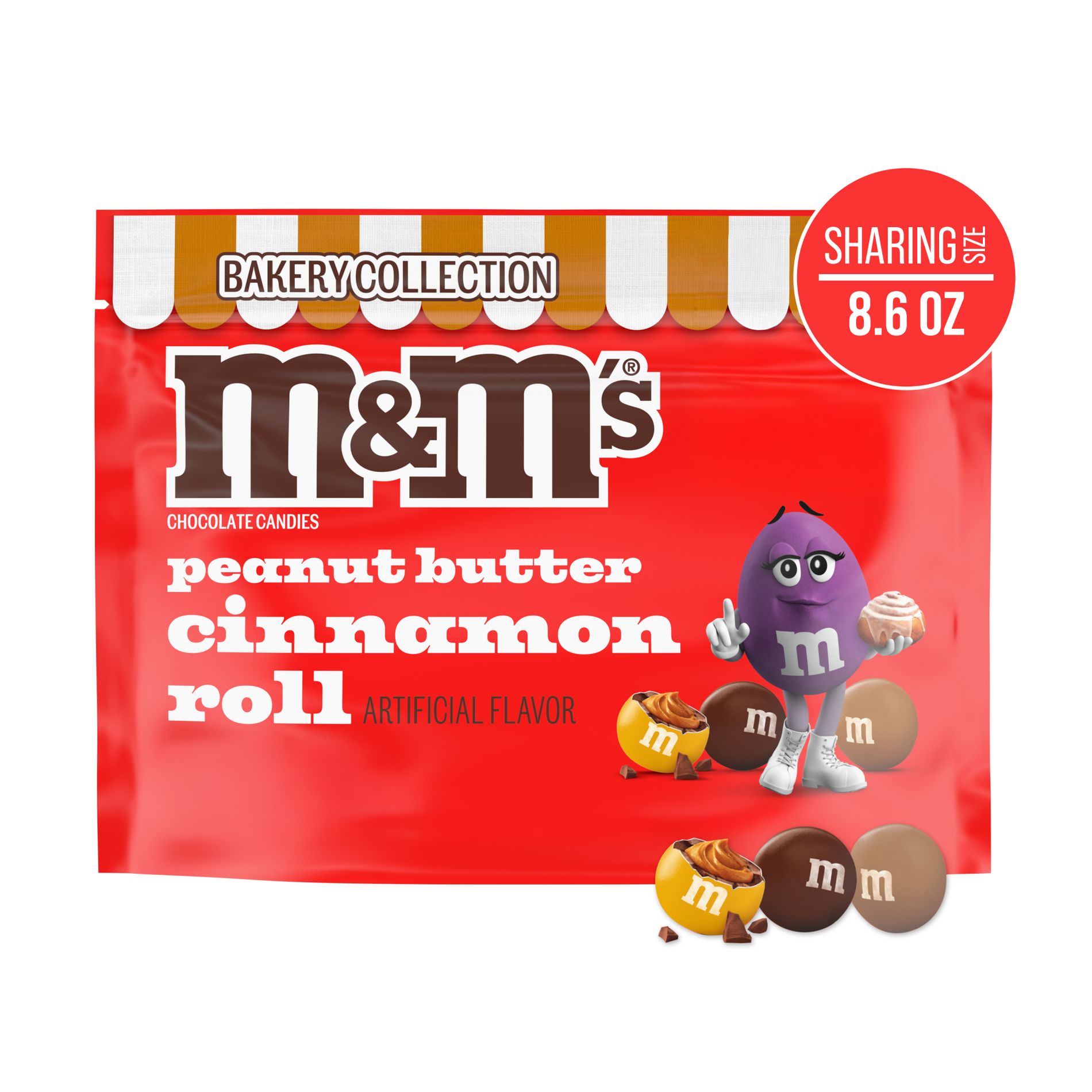 M&Ms Peanut Butter Cinnamon Roll Candy - 8.6oz