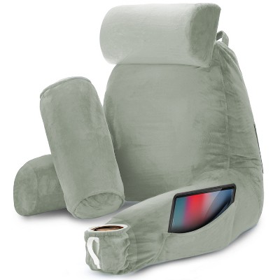 Nestl Memory Foam Reading Pillow, Reading & Bed Rest Pillow, Back Pillow with Pockets