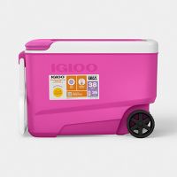 Ingloo Sun Squad Wheelie 53 Cans/38qt Rolling Cooler (Pink Fizz)