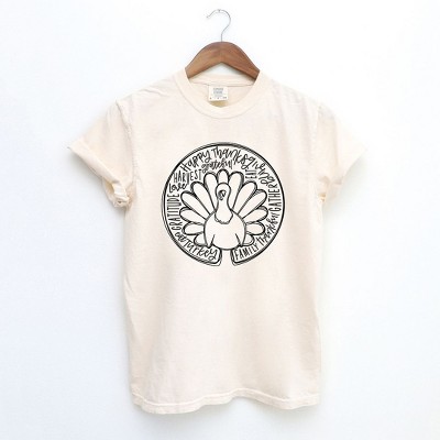 Simply Sage Market Women's Turkey Circle Short Sleeve Garment Dyed Tee