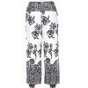 Women's Plus Size Floral Paisley Printed Palazzo Pants - White Mark - image 3 of 3