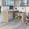 NicBex 59.6 Inch L-Shaped Computer Home Office Desk with 2 Open Shelves and 1 Cabinet - 2 of 4