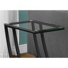 Monarch Specialties ACCENT TABLE - BLACK METAL WITH TEMPERED GLASS - 3 of 3