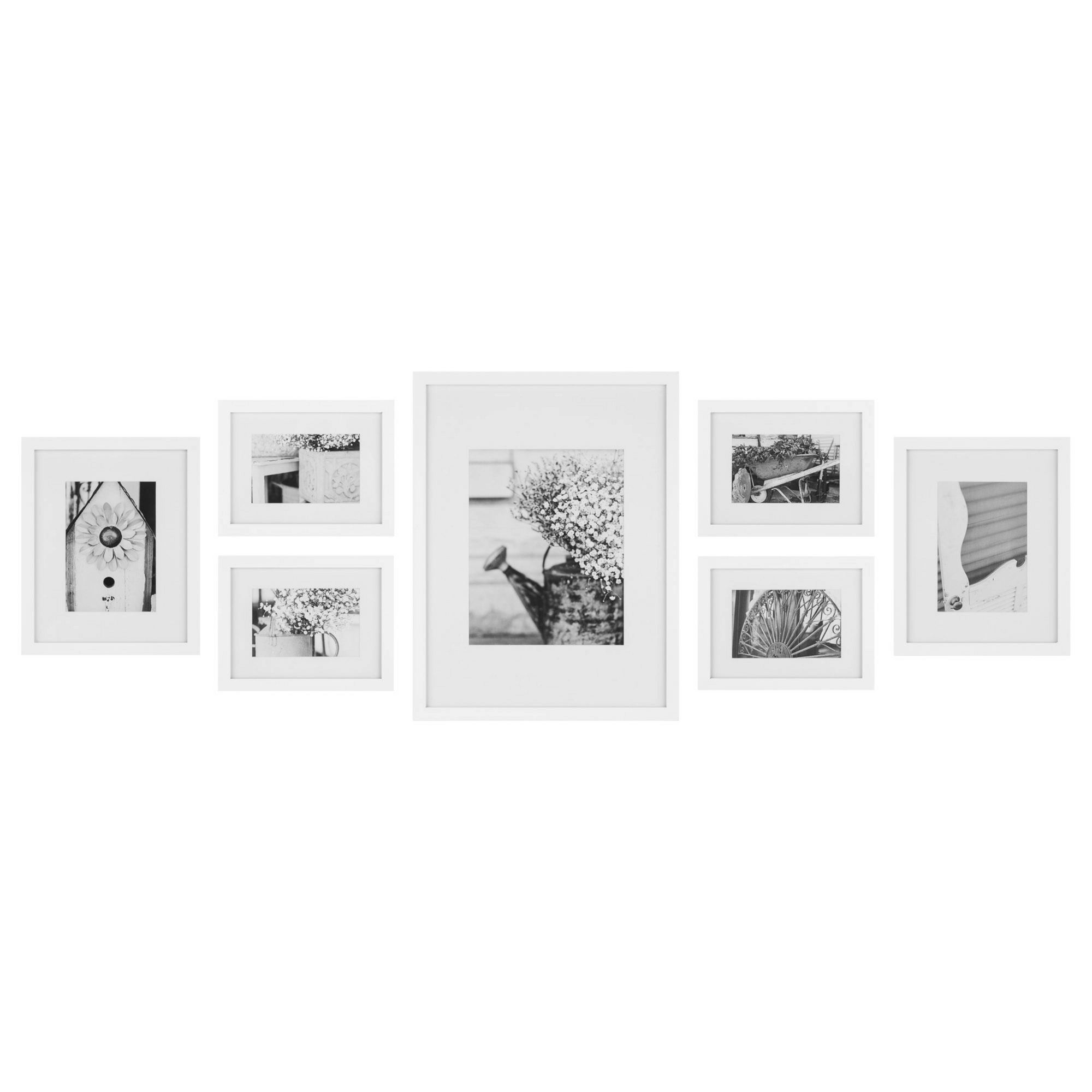 Gallery Perfect (Set of 7) Photo Frames Gallery Wall Kit Black