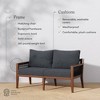 Nathan James Freya Bohemian Wood Outdoor Patio Loveseat Dark Gray - 3 of 4