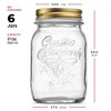 Bormioli Rocco Quattro Stagioni Set of 6 Clear Airtight Mason Jars, Made from Food Safe Durable Glass, Made in Italy - 2 of 4