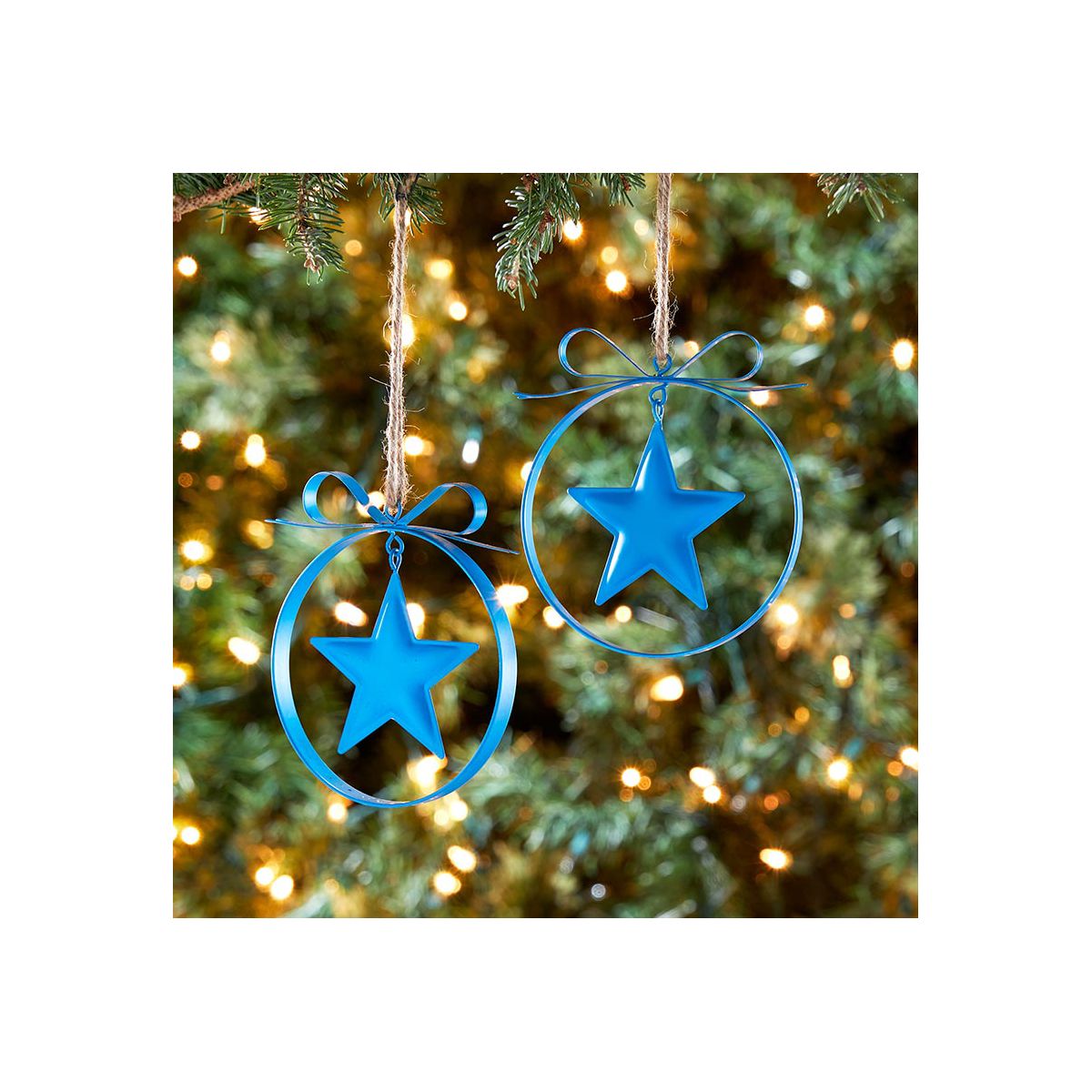 The Lakeside Collection Hanging Metal Ornaments Set of 2 - - thumbnail 5