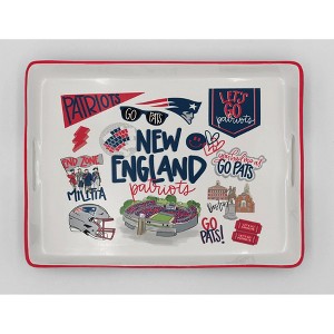 NFL New England Patriots Loco Fan Large Serving Tray with Handle - 1 of 1