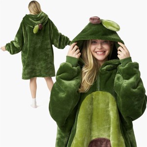 Joyfy Wearable Blanket Hoodie for Kids Adults, Christmas Oversized Flannel Fleece Sweatshirt Blanket, Cozy Blanket Birthday Gift for Family Girls Boys - 1 of 4