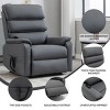 Electric Power Lift Recliner Armchair with Heat and Massage, Dual Motor Faux Leather Reclining Chairs with Infinite Position - Cuddlewood - 3 of 4