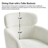 Curt Boucle Elevated Backrest Dining Chair with Metal Legs Set of 4 | Artful Living Design - 4 of 4