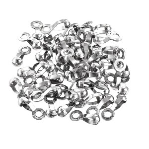 Unique Bargains 304 Stainless Steel Pull Loop Crimp Ball Chain Connectors - 1 of 4