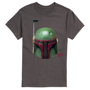 Men's - Star Wars - Boba Fett Helmet Short Sleeve Graphic T-Shirt - 1 of 4