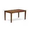 East West Furniture, 5 Piece Kitchen Table Set Contains a Rectangle Modern Dining Table and 4 Upholstered Parson Chairs, Mahogany - 2 of 4