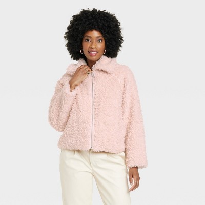 Women's Faux Fur Bomber Jacket - A New Day™