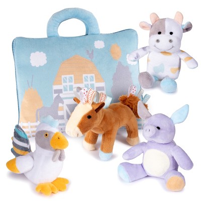 Plush Creations 4 Pcs Soft Baby Sensory Toys For Newborn Target