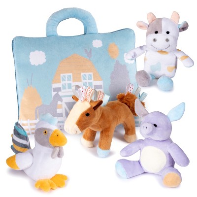 Plush Creations 4 Pcs Soft Baby Sensory Toys For Newborn Target