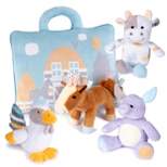 Plush Creations 4 PCS Soft Baby Sensory Toys for Newborn