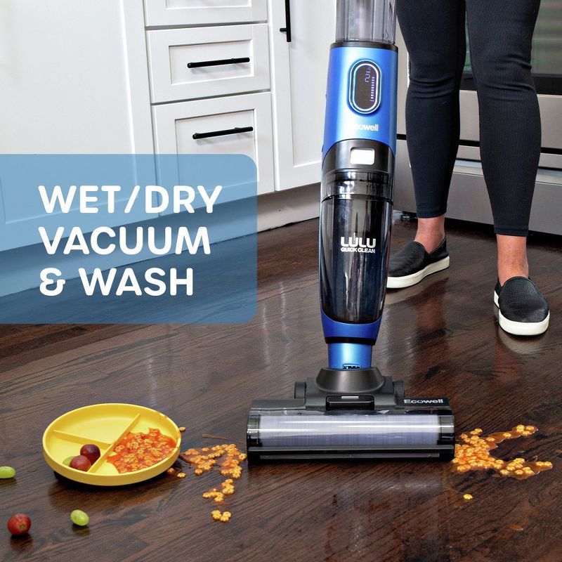 Ecowell P04 110V-240V LULU Quick Clean 4-in-1 Multi-Surface Self-Cleaning HEPA Filter Wet/Dry Cordless Vacuum Cleaner, 3 of 8