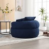 Sapphtopaz Modern Chenille Bean Bag Single Sofa with Backrests&3 Pillows,Comfy Cloud Couch for Adults,Circular Bean Bag for Living Room,Bedroom - 4 of 4