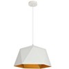 Elegant Lighting Arden Collection Pendant D17.7 H11.4 Lt:1 frosted white and Gold Finish - 2 of 4