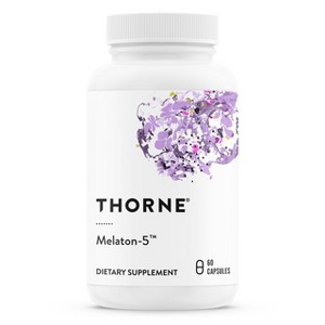 THORNE Melaton-5 - 5mg Melatonin - Supports Circadian Rhythms, Restful Sleep, and Relaxation* - Gluten-Free, Soy-Free, Dairy-Free - 60 Capsules - 1 of 4