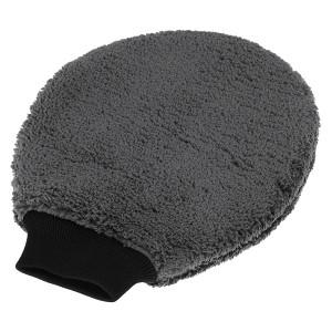 Unique Bargains Car Wash Towel Coral Fleece for Car Cleaning Wiping 9.84"x7.87"x0.39" Gray - 1 of 4