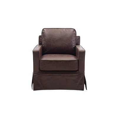 Brown Swivel Chair Hot 59 Off, Amala Brown Leather Reclining Swivel Chair