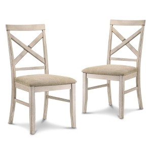 New Classic Furniture,Somerset Wood Side Chair in Vintage White (Set of 2) - 1 of 1