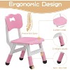 Kids Table and 6 Chair Set with Storage Box, Height Adjustable Toddler Table and Chairs Set for Ages 2-10 - 3 of 4