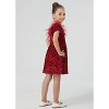 2Bunnies Girls' Christmas New Year Holiday Party Sequin Dress Feather Sleeve - 2 of 4