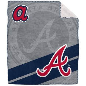 MLB Atlanta Braves Corner Logo Faux Shearling Blanket